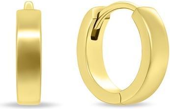 Actual product image Brilio Silver - Minimalist gold-plated round earrings EA204Y