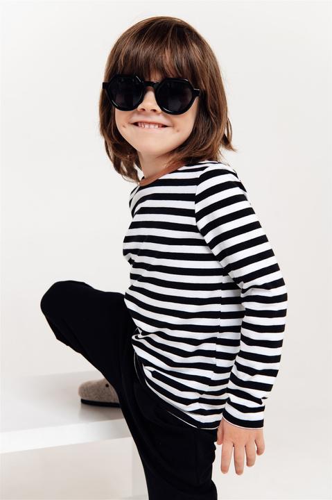 Actual product image Hebe Long sleeve shirt with stripes (104)