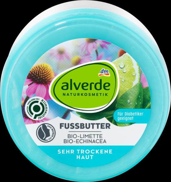 Produktbild dm alverde Fuss-Butter Limette Echinacea (Fusscrème & Fussgel, 200 ml)