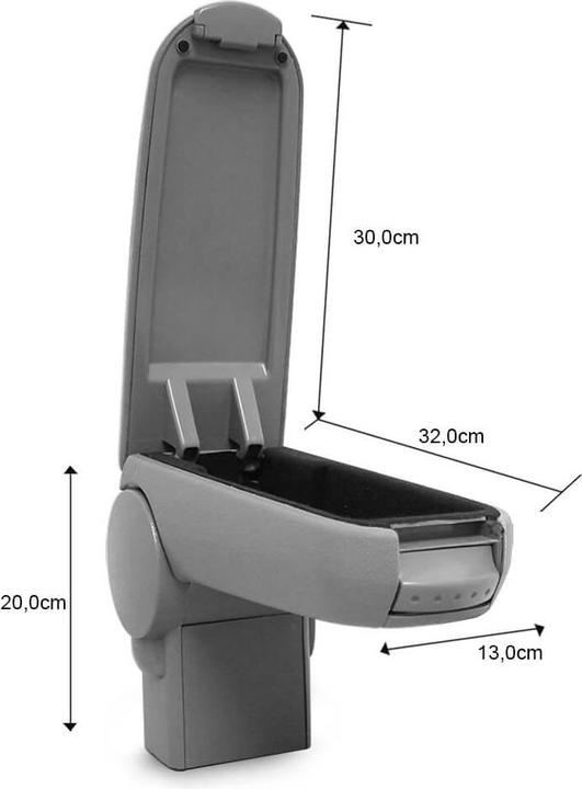 Actual product image Pro-Tec Centre armrest Golf 4, Bora, Beetle with storage compartment textile grey