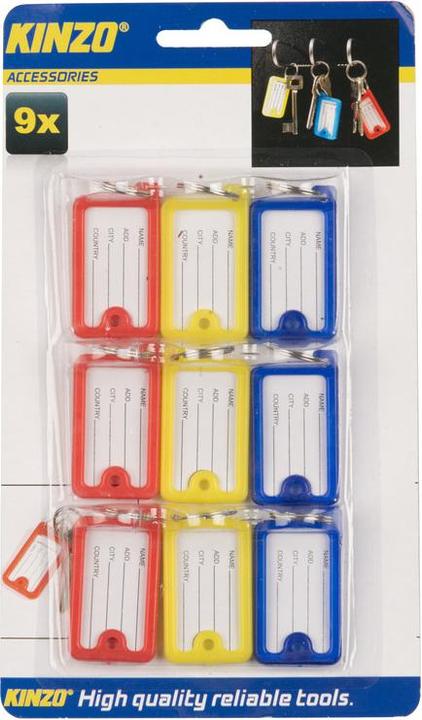 Kinzo Key chain name tag 9pcs