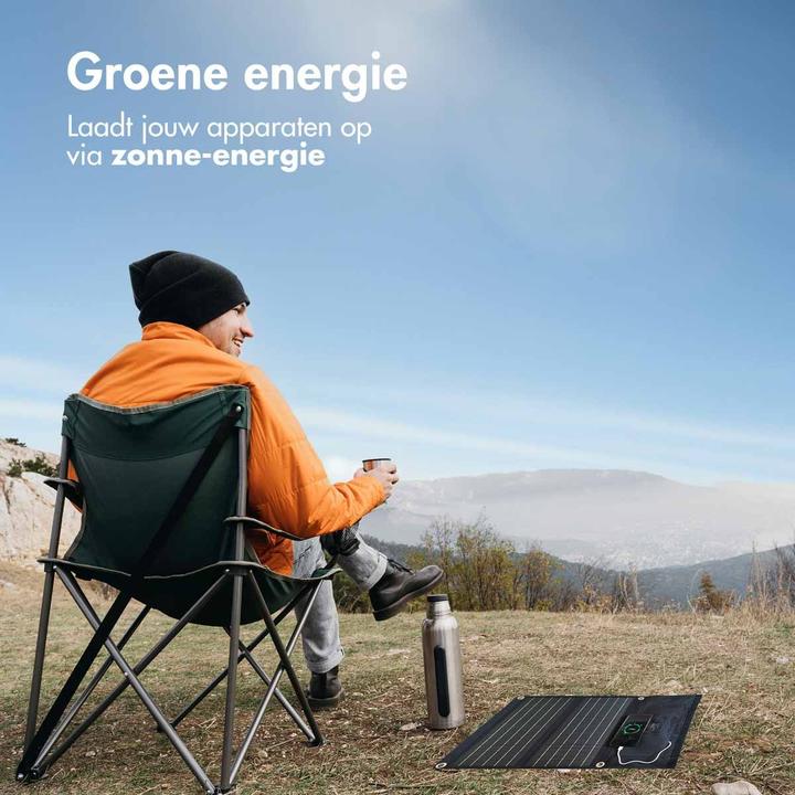 Produktbild iMoshion Opvouwbaar Universeel Zonnepaneel - Powerbank Zonnenergie 21 Watt - Draagbaar (21 W)