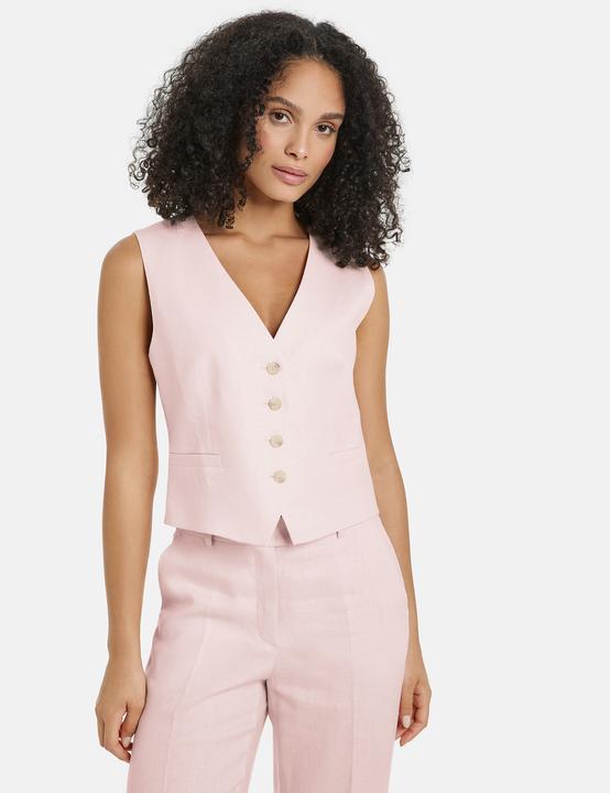 Image du produit Gerry Weber Gilet élégant en lin Gilet Indoor long (46)