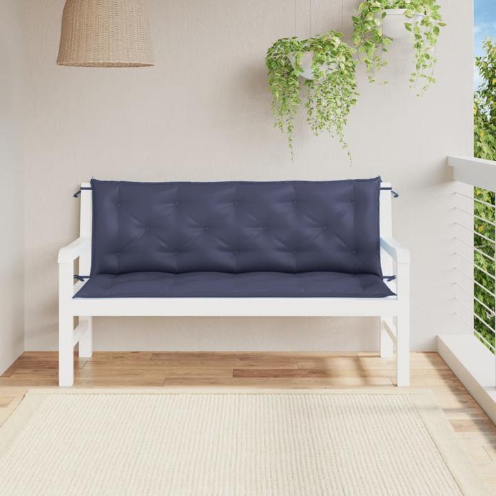 Actual product image VidaXL Garden bench cushions 2 pcs. O x ford fabric (150 x 50 x 7 cm)