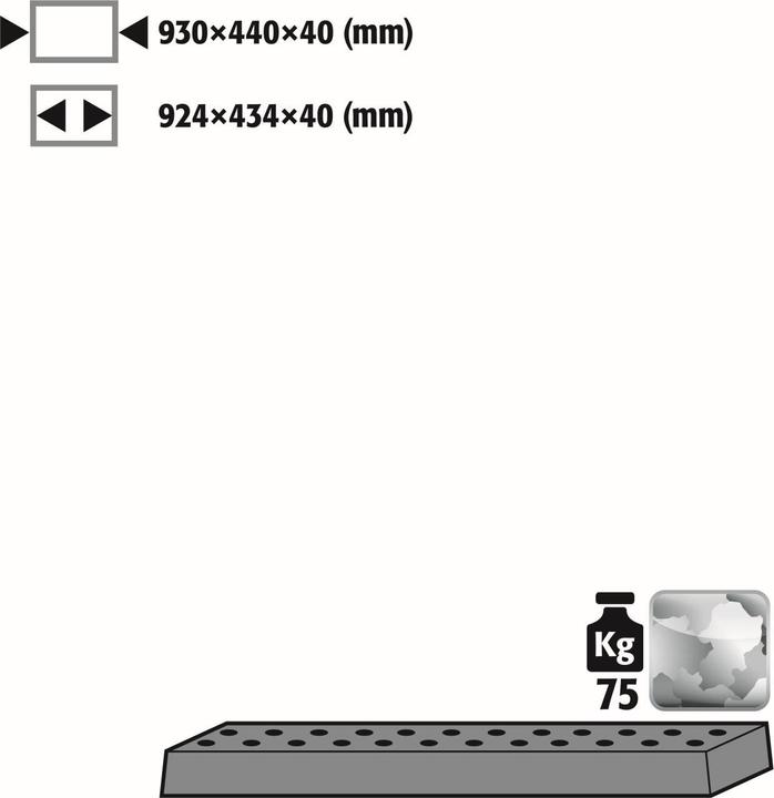 Actual product image asecos Perforated sheet insert standard for chemical cabinets