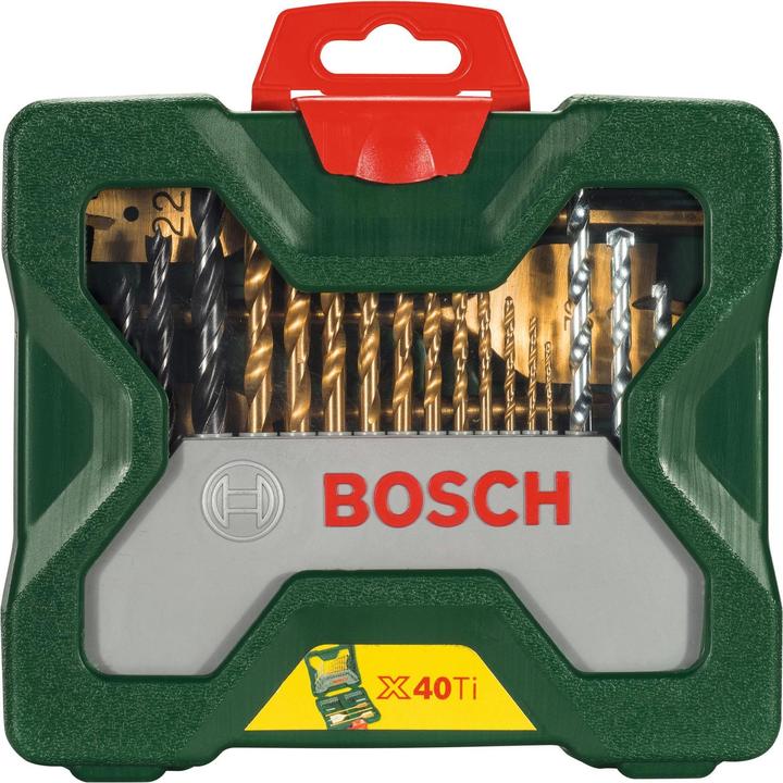Bosch Zubehör X-Line TiN-beschichtetes Set, 40-tlg. (1.5 mm, 2 mm, 2.5 mm, 3 mm, 3.5 mm, 4 mm, 4.5 mm, 5 mm, 5.5 mm, 6 mm, 6.5 mm, 7 mm, 7.5 mm, 8 mm, 8.5 mm, 9 mm, 9.5 mm, 10 mm, 10.5 mm, 11 mm, 16 mm, 22 mm, 32 mm)
