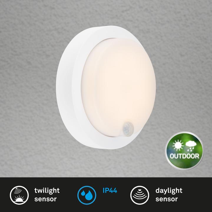 Image du produit Briloner Applique murale d'extérieur LED rechargeable,capteur,blanc,LED/4W (700 lm, IP44)