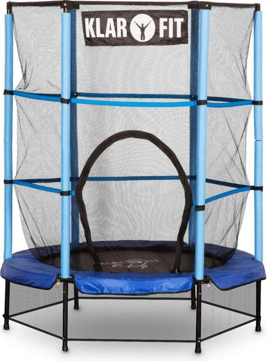 Produktbild Klarfit Rocketkid Blau 140cm Trampolin inkl Sicherheitsnetz (150 cm)