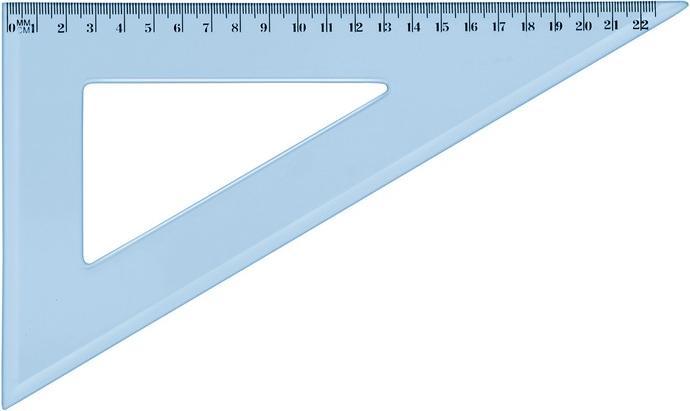 Image du produit Wonday Triangle à dessin 60 degrés, 210 mm, en plastique, bleu (220 mm)