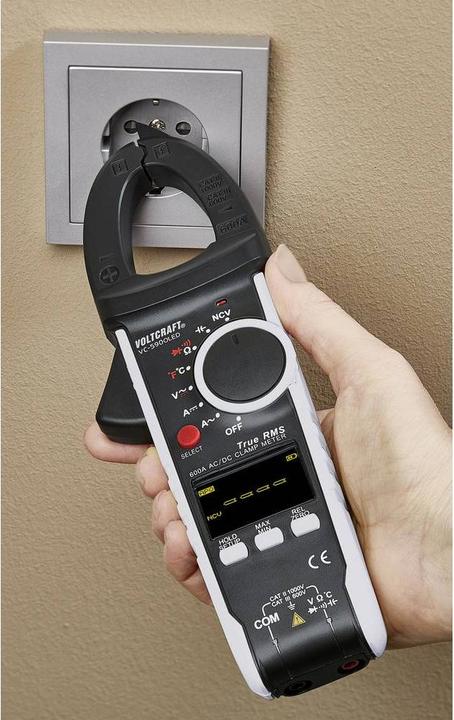 Produktbild Voltcraft Digitales Zangen-Multimeter VC-590OLED (CAT III 600V, CAT II 1000V)