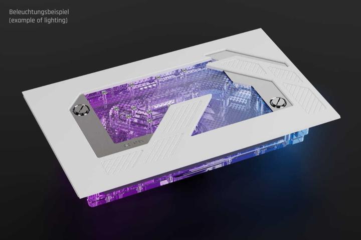 Actual product image Alphacool Apex Distroplate Dark Base Pro 901 White VPP/D