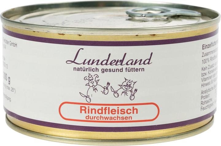 Actual product image Lunderland Can of beef marbled (Adult, 1 pcs., 360 g)