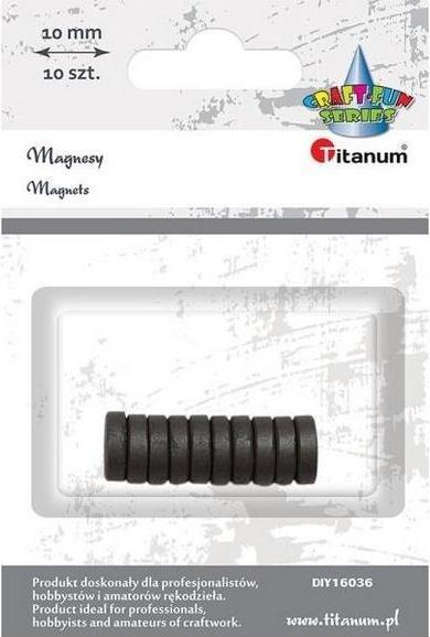 Image du produit Titanum Runde schwarze Magnete 10mm 10St (10 x)
