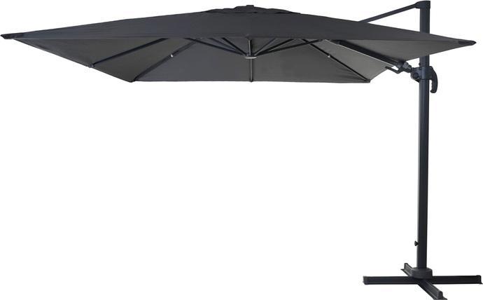 Image du produit Swisshandel24 Parasol de signalisation pour la restauration, 3x3m (Ø4,24m) orientable, polyester alu/acier 23kg - (3 m)