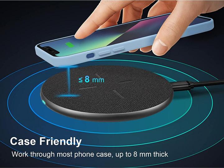 Image du produit Conceptronic chargeur sans fil 15W Qi USB-A + USB-C gris (15 W)