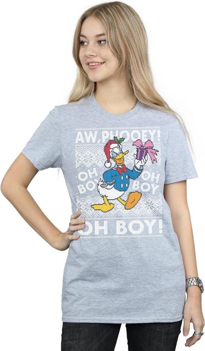 Immagine prodotto Disney Donald Duck Christmas Fair Isle Maglietta Ampia Donna (XL)