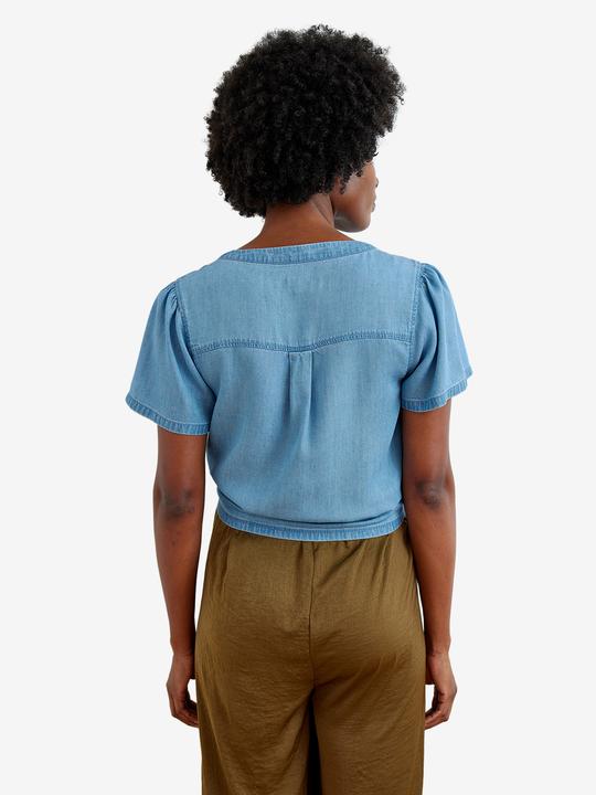 Actual product image Vertbaudet Bluse für Schwangerschaft und Stillzeit aus Lyocell, Druckknopfverschluss