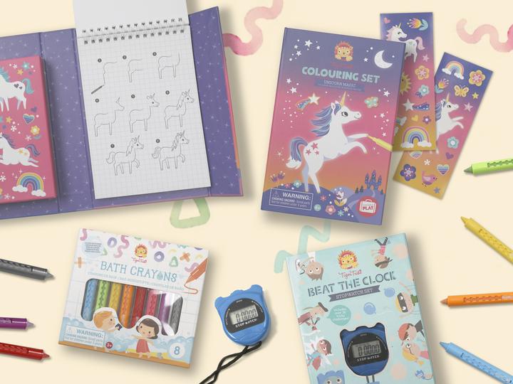 Actual product image Tiger Tribe Painting set unicorn