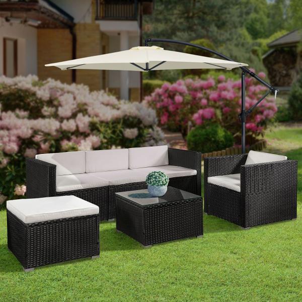 Actual product image Juskys Polyrattan lounge set Punta Cana L