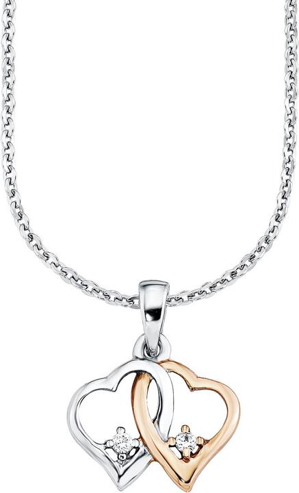 Actual product image Amor heart (Silver, Zirconia)