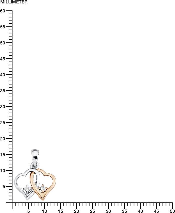 Actual product image Amor heart (Silver, Zirconia)