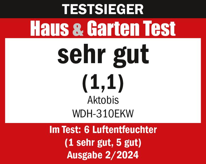 Productafbeelding WDH 310EKW 12L Luchtontvochtiger (25 m², 12 l/24h)
