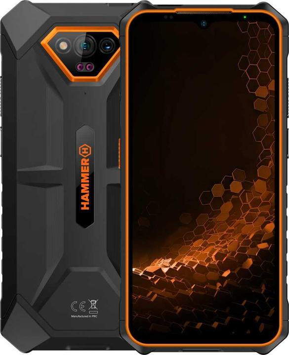 Produktbild Myphone Hammer Iron V LTE 6/64GB pomarańczowy (64 GB, Orange / Schwarz, 6.50", 99 Mpx, 4G)