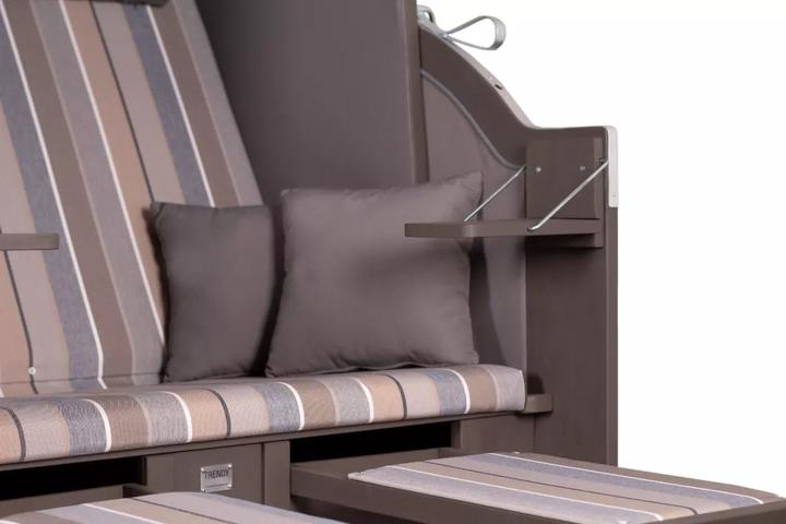 Image du produit dekoVries Strandkorb Compact nature grey