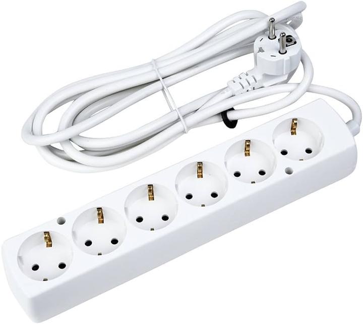 ProXtend Schuko Power Strip 6-way 3M DK Blanc (6 x, 3 m)