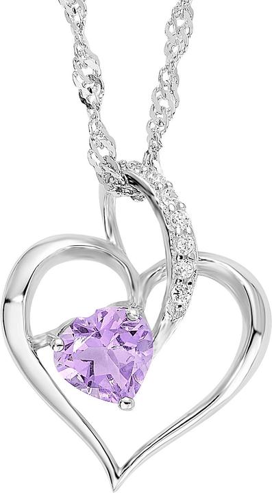 Actual product image Amor Heart (Silver, Zirconia)