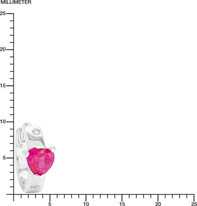 Actual product image Amor Heart (Silver, Zirconia)