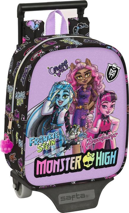 Immagine prodotto Monster High Zaino scuola con ruote Creep Nero 22 x 27 x 10 cm