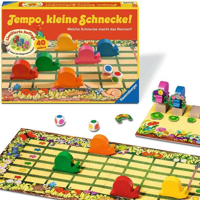 Productafbeelding Ravensburger Kinderspiel 23034 - Tempo kleine slak 40-jarig jubileum, populaire slakkenrace (Duits)