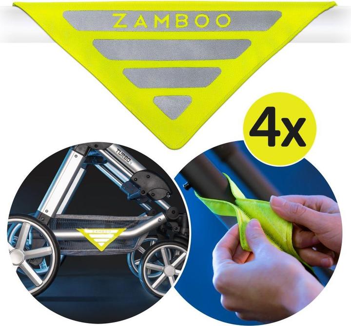 Actual product image Zamboo Pushchair spare parts Universal reflectors for pushchairs and buggies 4 pieces