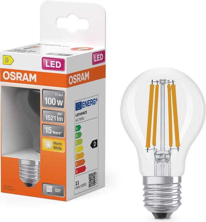 Produktbild Osram Led Retrofit Classic A (E27, 10 W, 1521 lm, 1 x, D)