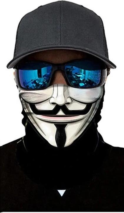 Out of the blue LED Horror Maske White