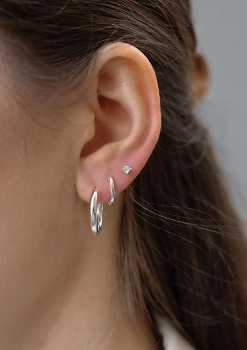Produktbild Tara Style Ava Crystal Hoop - Earstacking Set (waterproof) (925 recyceltes Sterling Silber)