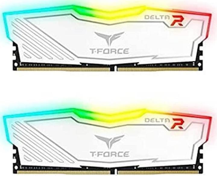 Actual product image Team Group DDR4 -16GB - 3200 - CL - 16 T-Force Delta baltas Dual Kit (2 x 8GB, 3200 MHz, DDR4-RAM, DIMM)