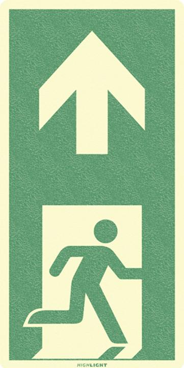 Actual product image Moravia Escape route marking for the floor photoluminescent, 115x230 mm