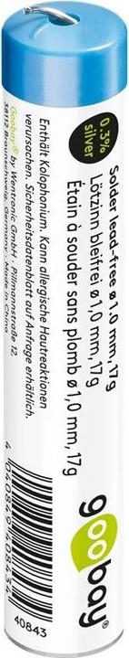 Goobay Profi Lötzinn bleifrei, ø 1,0 mm, 17 g (Lötzinn)