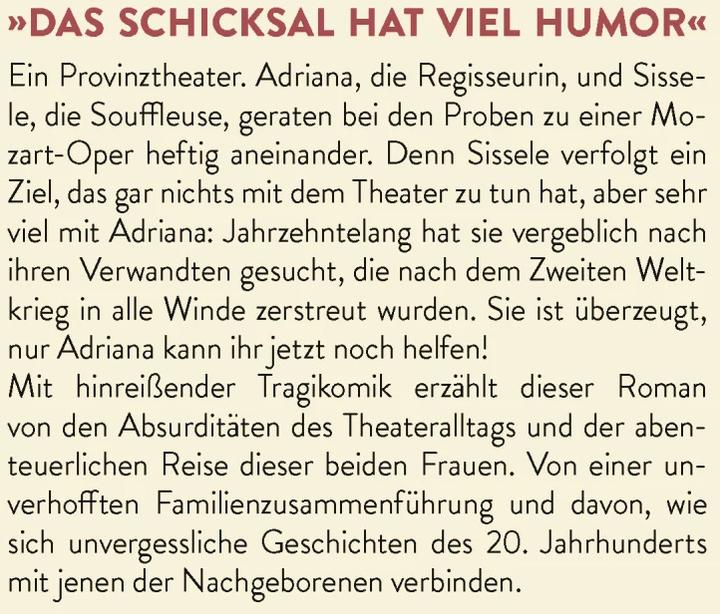Produktbild Die jüdische Souffleuse (Deutsch, Adriana Altaras, 2018)