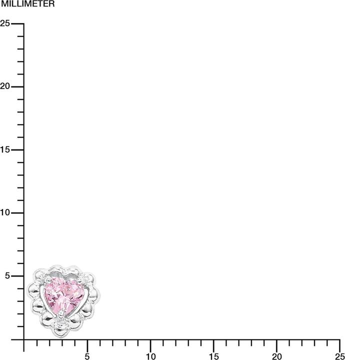 Actual product image Amor heart (Silver, Zirconia)