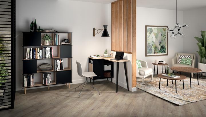 Produktbild Temahome Nook desk black and oak (120 x 67 cm)