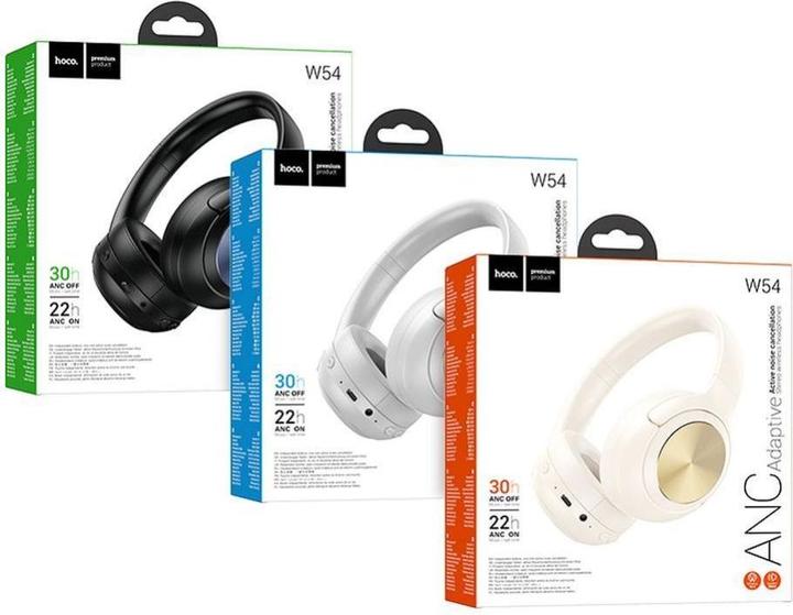 Immagine prodotto Hoco Wireless headphones wireless headphones bluetooth ANC W54 milky white (ANC, 30 h, Senza fili)
