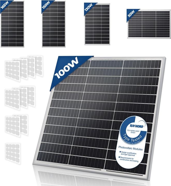 Image du produit Yangtze Solar 4x panneau solaire 100W (100 W, 6.20 kg)