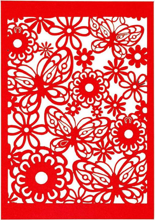 Produktbild Creativ Company Gemusterter Karton Rot, 10 Stk. (10 x)