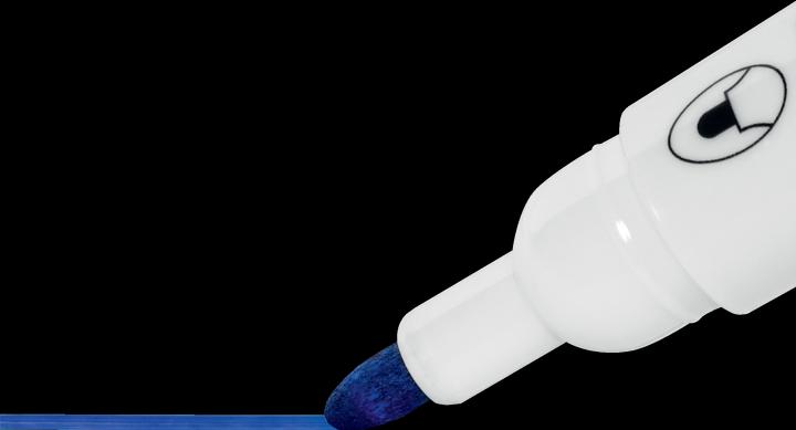 Actual product image Nobo Glide Whiteboard Pen (Blue, 2 mm, 10 x)