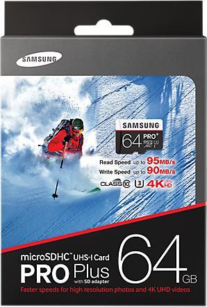 Produktbild Samsung Pro Plus microSDXC (64 GB, microSDXC, U3, UHS-I)