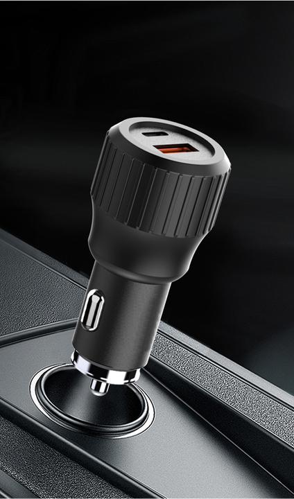 Produktbild PhoneLook Doppel USB Car Adapter Zigarettenanzünder 45W Power Delivery und QC3.0 Fast Charge
