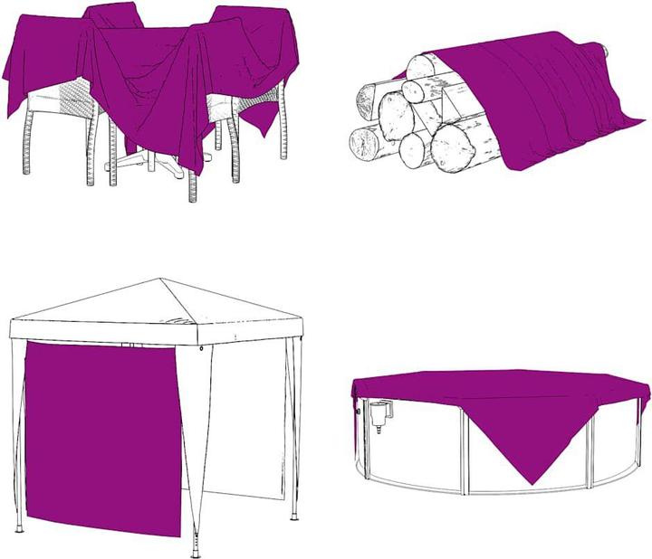 Immagine prodotto VidaXL Telone trasparente con occhielli 3x3 m Telone trasparente in PVC (300 x 300 cm)